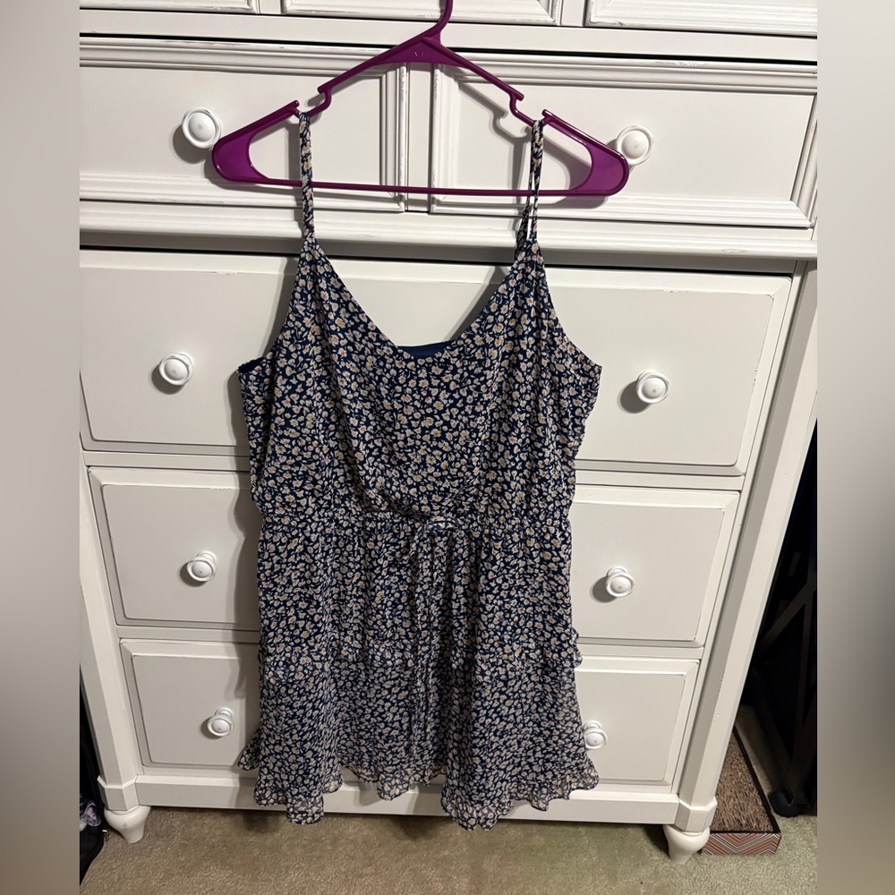 by & by Navy Floral Dress
